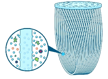 Aufbau des Sawyer-Hohlmembran-Filters