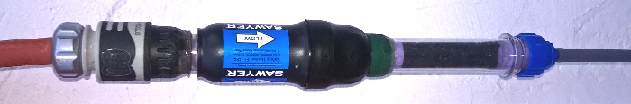 Diy-Adapter für Schlauchanschluss mit Vorfilter und Kohlenachfilter