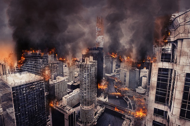 Brennende Stadt, Bild von 