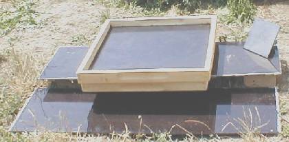 Violette Platten mit und ohne Rahmen