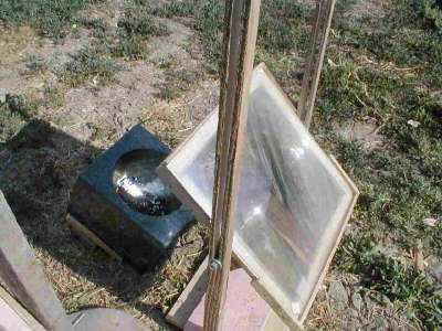 Fresnell-Linse zum Verbrennen des Zwetschgenholzes