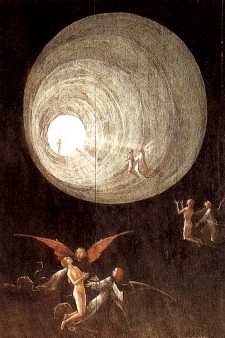 Hieronymus Bosch (1450-1516): 'Der Flug zum Himmel'